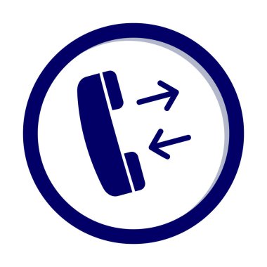 Basit bir telefon görüşmesi. simge illüstrasyonu  