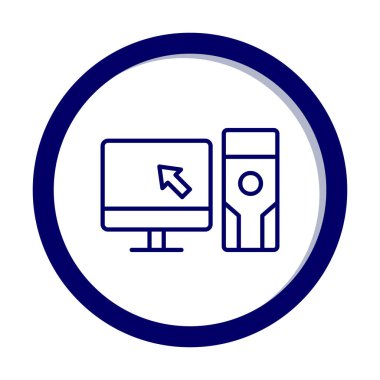 kişisel bilgisayar simgesi, vektör illüstrasyonu basit tasarım