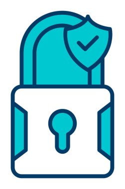 asma kilit web simgesi, vektör illüstrasyonu