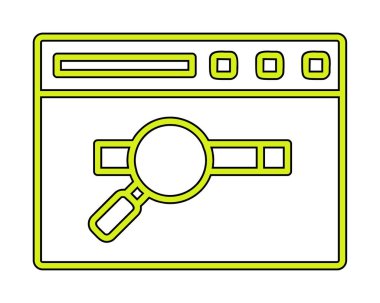 Web tarayıcı simgesi, vektör illüstrasyonu basit tasarım