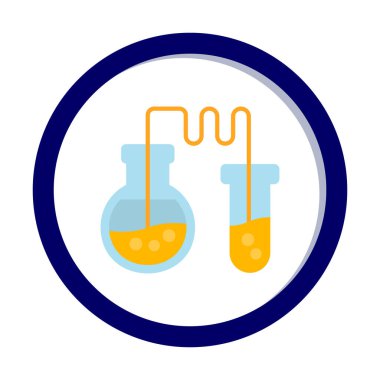 Test tüplü kimya laboratuvarı. Kimya konsepti                                             