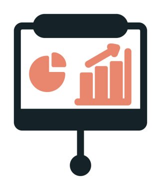 Sunum, iş istatistikleri ve pasta grafik ikonlu veri analizleri. iş analizleri, analizler, istatistikler, pasta grafiği