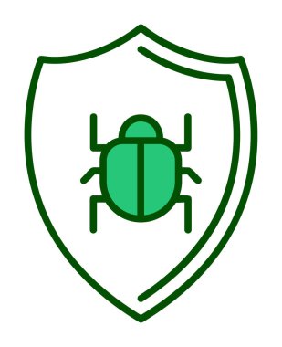 Antivirüs kalkan koruma vektörü çizimi 