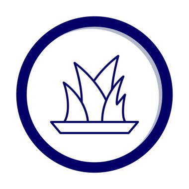 Çim simgesi, vektör illüstrasyonu 