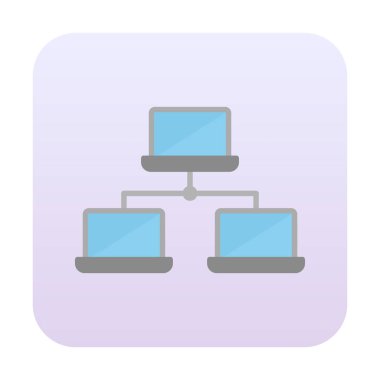 Basit ağ simgesi, vektör illüstrasyonu