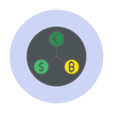 Basit Blockchain simgesi, vektör illüstrasyonu