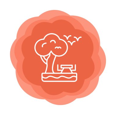 Yedek vektör renk simgesine sahip park 