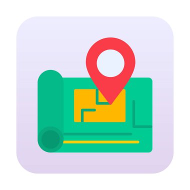 gps konum simgesi, vektör illüstrasyonu basit tasarım