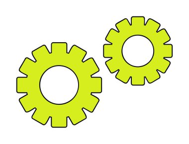 Gears'ı web simgesi, vektör çizim 