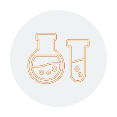 Matara ikonu. Laboratuvar ekipmanları. vektör illüstrasyonu.                     