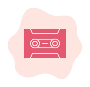 Kaset. Web simgesi basit illüstrasyon                               