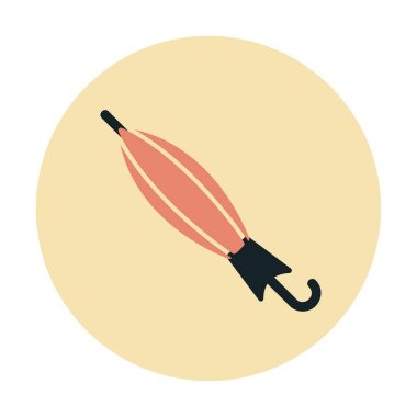 Kapatılan Şemsiye web simgesi, vektör illüstrasyonu