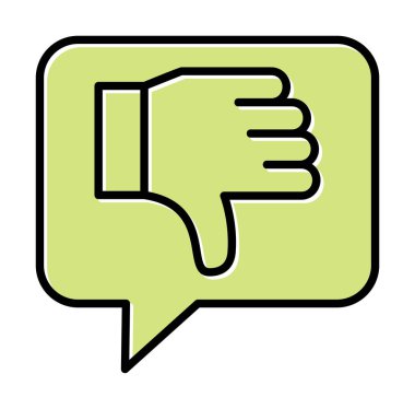 Hoşlanmıyorum. Web simgesi basit illüstrasyon 