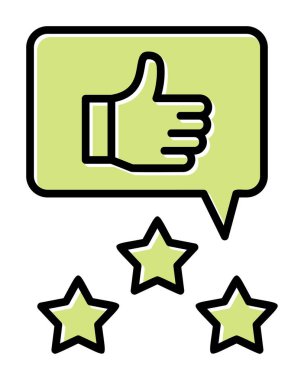  düz Review simge vektör illüstrasyon tasarımı