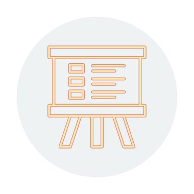 Üniversite Sunum ikonu vektör illüstrasyonu 