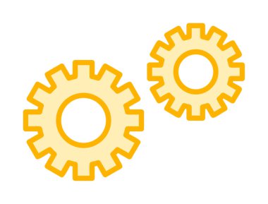 Gears'ı web simgesi, vektör çizim 