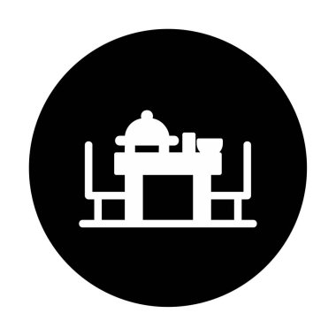 Basit ziyafet simgesi, vektör illüstrasyonu