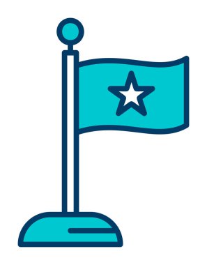 bayrak vektörü düz renk simgesi