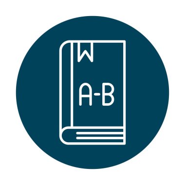 İngilizce kitap ikonu vektör illüstrasyonu 