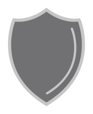 Kalkan yassı ikon vektör çizimi