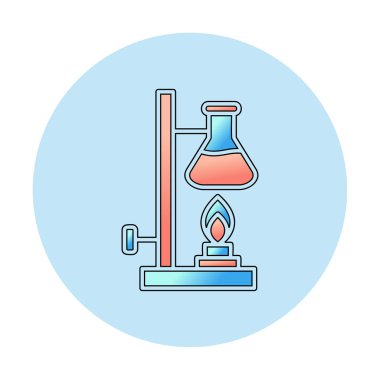 Basit Kimyasal Deney simgesi, vektör çizimi