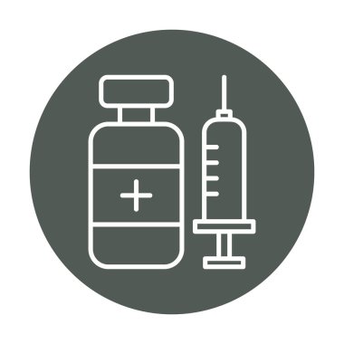 Aşı ikonu vektör illüstrasyon tasarımlı şırınga