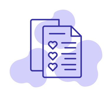 Dilek listesi. Web simgesi basit illüstrasyon 