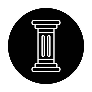 Sütun düz simgesinin vektör illüstrasyonu