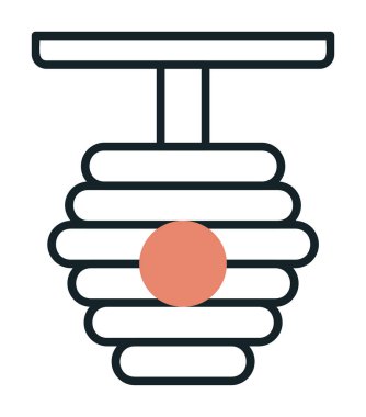 Arı kovanı simgesi vektör illüstrasyonu