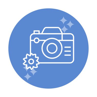 fotoğraf makinesi ikon vektör illüstrasyonu                      