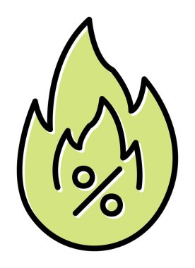 Hot Sale ikon vektör illüstrasyon tasarımı ile basit düz ateş