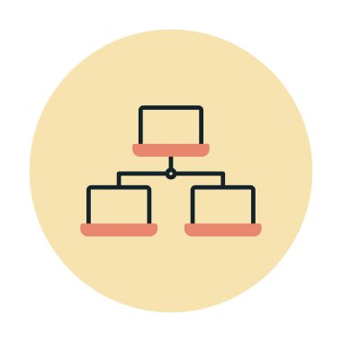 Basit ağ simgesi, vektör illüstrasyonu