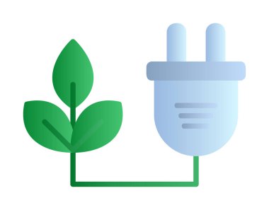 Basit Biyokütle eko enerji simgesi, vektör illüstrasyonu