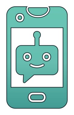 Sohbet simgesi vektör illüstrasyonu