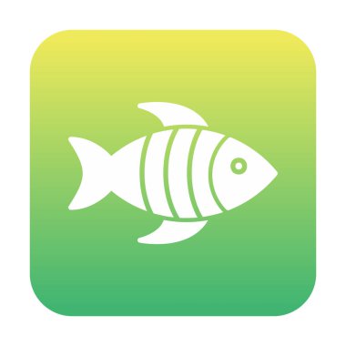 Basit düz balık simgesi çizimi 