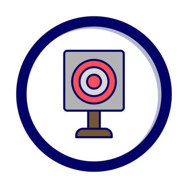 Askeri Hedef ikonu vektör çizimi