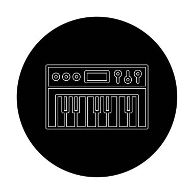 düz basit Synthesizer simge vektör çizimi