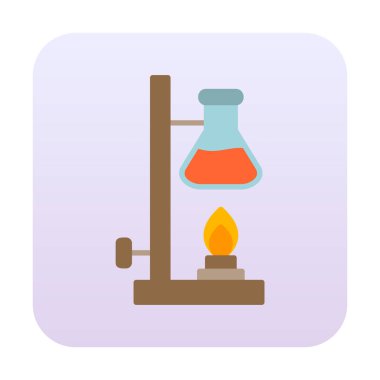 Basit Kimyasal Deney simgesi, vektör çizimi