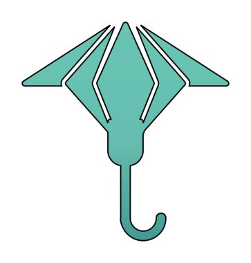 şemsiye simgesi vektör illüstrasyonu 