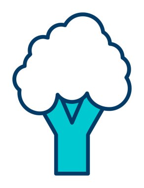 brokoli web simgesi, vektör illüstrasyonu  