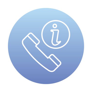 Basit çağrı bilgi simgesi, vektör illüstrasyonu