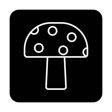 Mushroom icon, vector illustration simple design