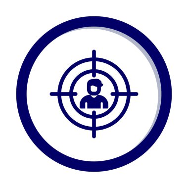 Hedef düz simge. Vektör illüstrasyonu