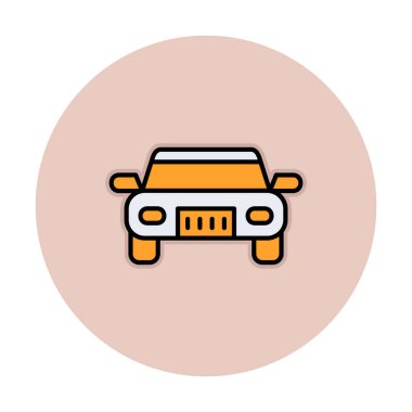 araba web simgesi basit illüstrasyon 