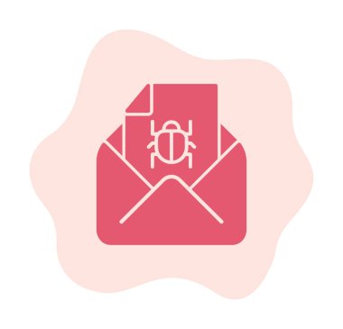 Basit çöp posta harfi simgesi, vektör illüstrasyonu