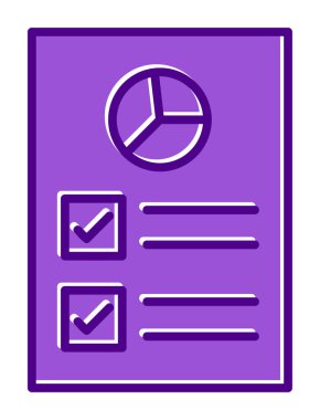 Çalışma Raporu simgesinin vektör illüstrasyonu