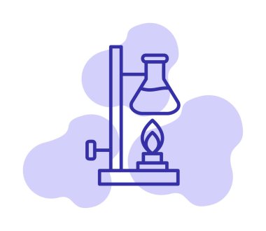 Basit Kimyasal Deney simgesi, vektör çizimi