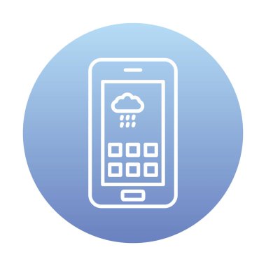 Cep telefonu web simgesi, vektör çizim