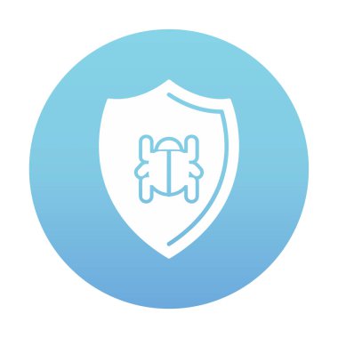 Antivirüs kalkan koruma vektörü çizimi 