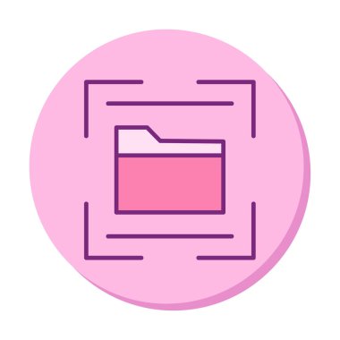 düz Dizin Tarayıcı simgesi vektör illüstrasyon tasarımı